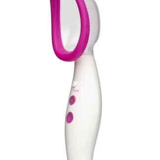 Automatic Vibrating Rechargeable Pussy Pump - Pink/White