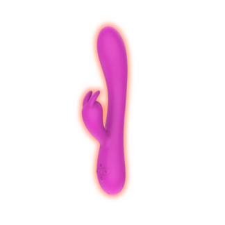 Buzzpinky Twin Motor Warming Rabbit Vibrator Cerise Pink