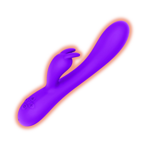 Buzzpinky Twin Motor Warming Rabbit Vibrator Purple