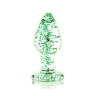 Glass Butt Plug - Glow In The Dark - Large