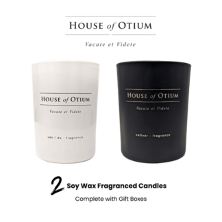 House Of Otium Candle Set - 'Yes I Do' & Vetiver Scents, Elegant Gift Boxed, Natural Soy Wax, Perfect For Couples, Christmas Gift