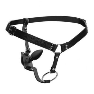 Male Harness With Silicone Anal Plug