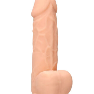 Silicone Dildo With Balls - 21.6 Cm - Flesh