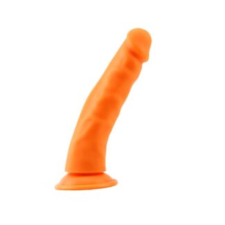 Suction Cup Dildo 8.5" Neon Colour in Orange