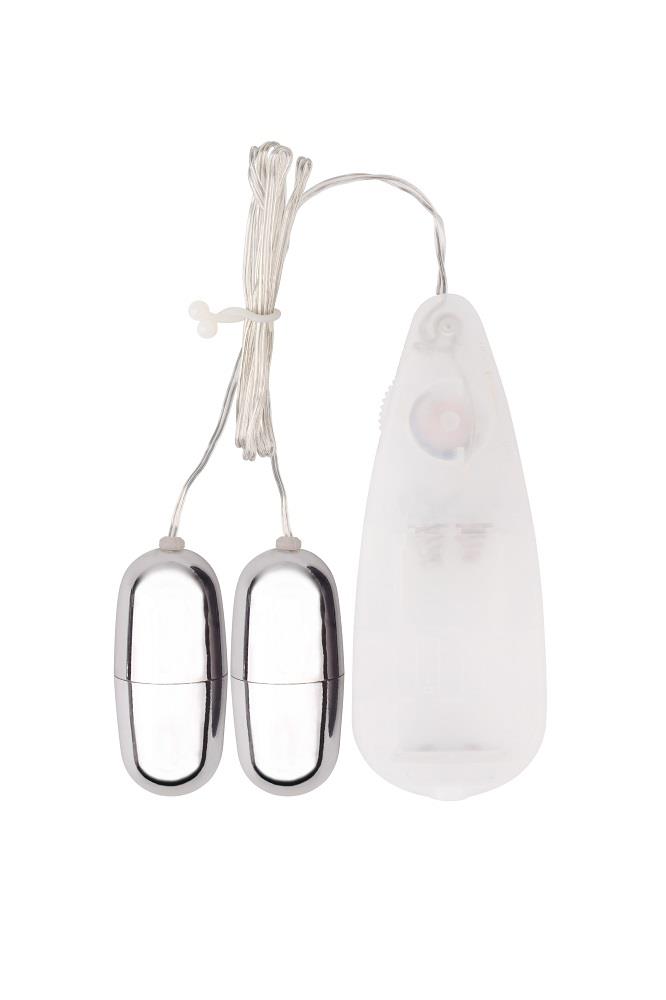 Twin Bullets in Silver/White