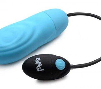 7X Pulsing Rechargeable Silicone Bullet - Blue