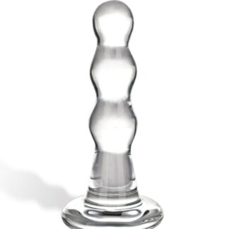 Triple Play Beaded Glass Butt Plug
