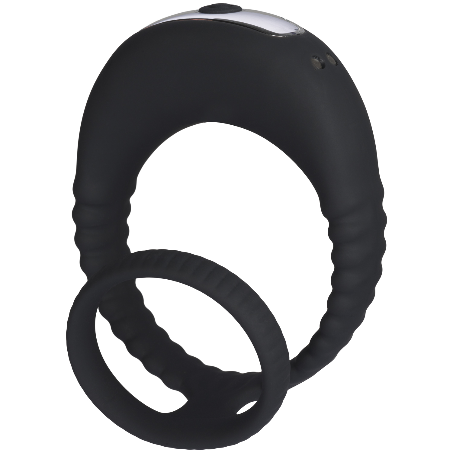 MR.MEMBR Double Vibrating Cock Ring - Black