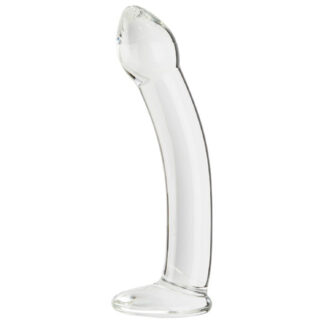 Sinful Curvy Clear Glass Dildo 6.3 Inch - Clear