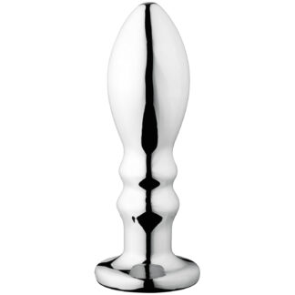 Sinful Rumble Groove Vibrating Butt Plug 4.3 Inch - Silver