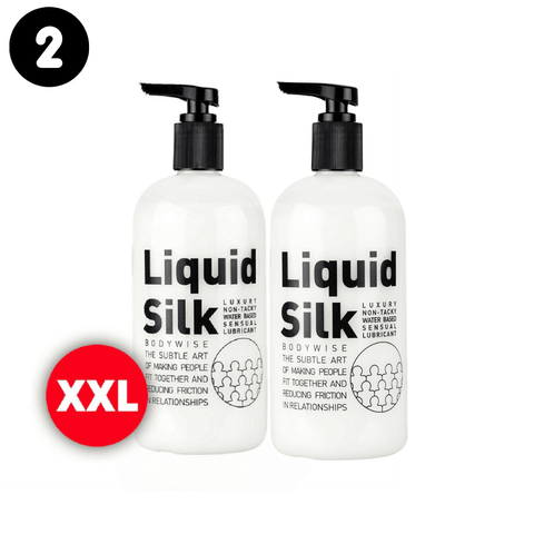 Liquid Silk Lubricant - Water-Based, Non-Sticky 500Ml/17.5Floz Twin Pack (1000Ml)