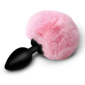 Tailz Fluffy Bunny Tail Silicone Plug - Pink