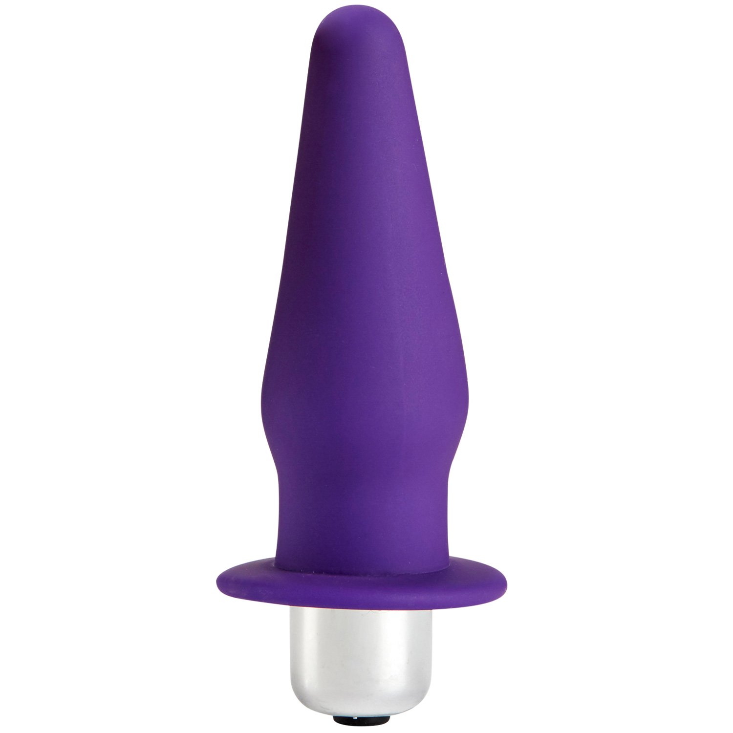 Baseks Vibrating Beginner Butt Plug 3.8 Inch - Purple