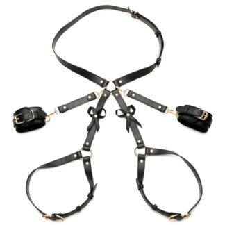 Bondage Harness with Bows - Black - X-Large/2 X-Large