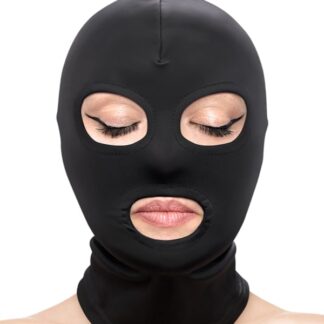 Hustler's Taboo Eyes and Mouth Hood - Black