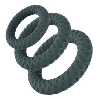VibeLite Onyx 3-Piece Liquid Silicone Cock Ring Set